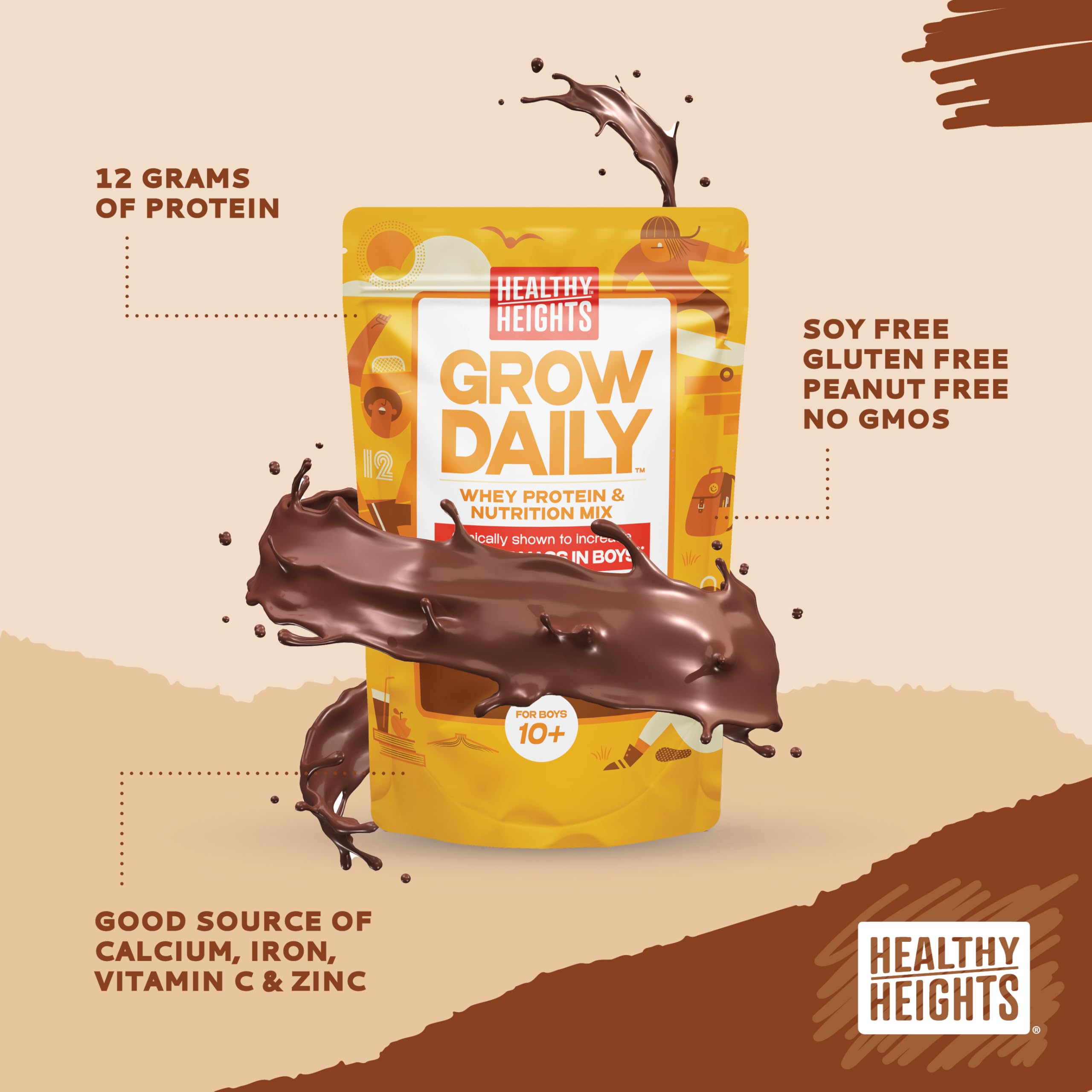 Child drinking Healthy Heights Grow Daily shake after activity.
