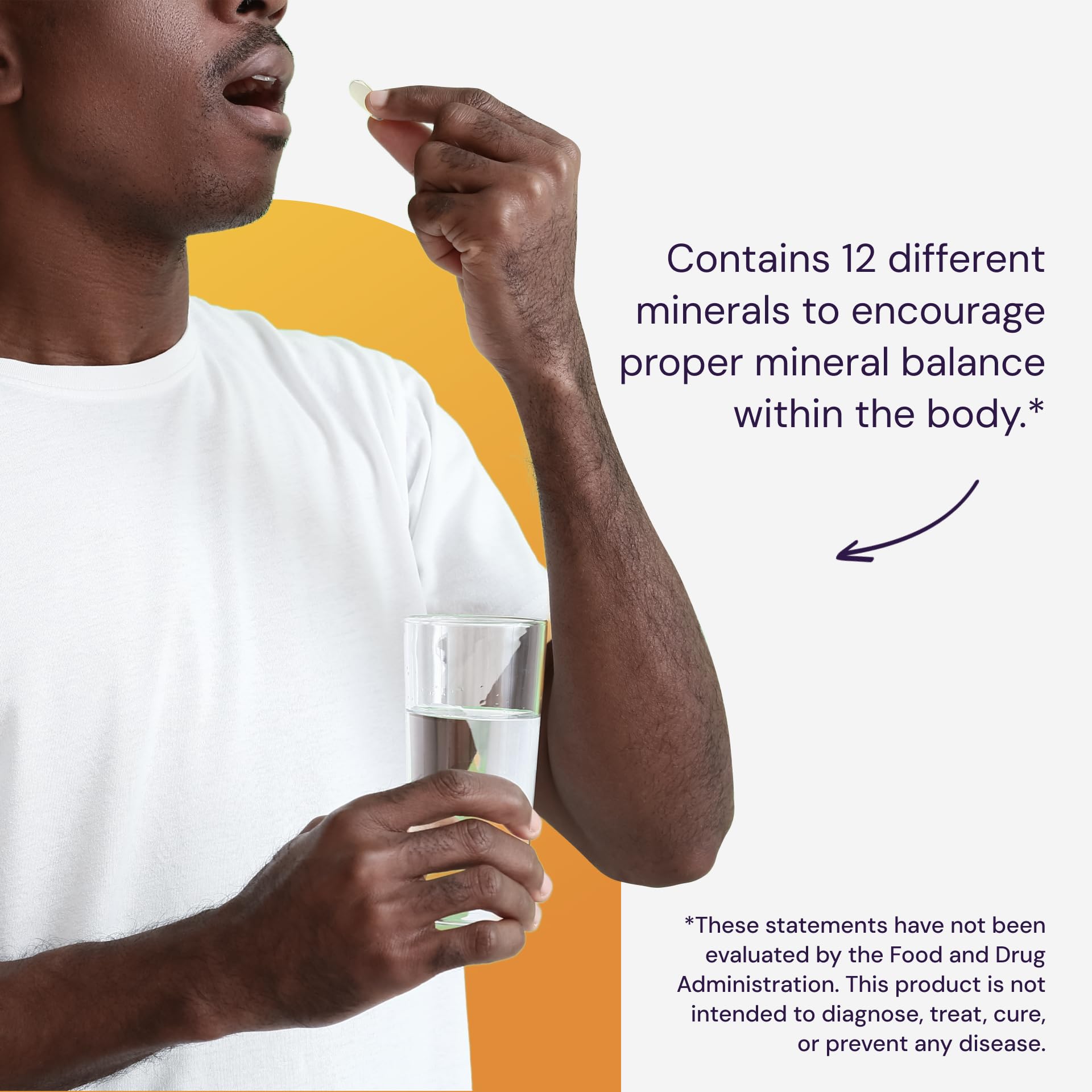 12 minerals listed on label support full spectrum mineral balance.