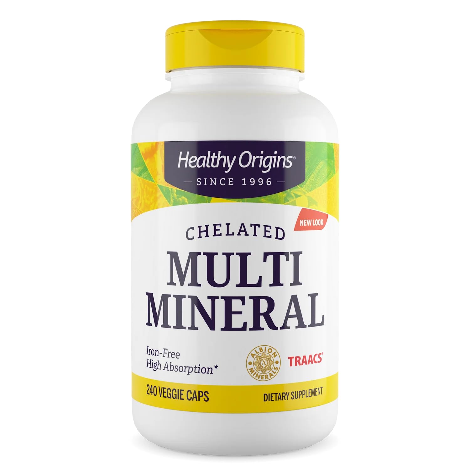 Healthy Origins chelated multi mineral bottle supports daily mineral balance.