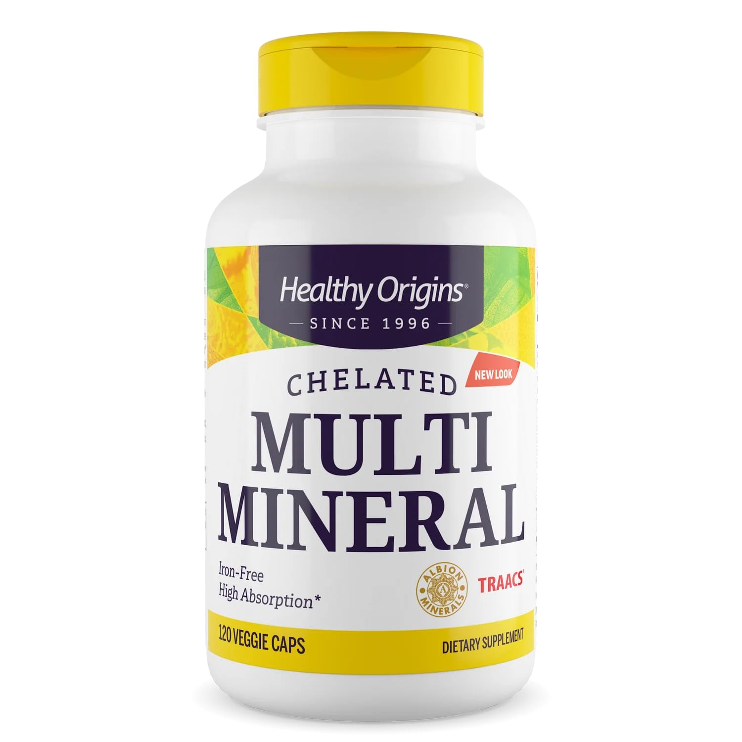 Healthy Origins Chelated Multi Mineral bottle highlighting bioavailable minerals for daily use.