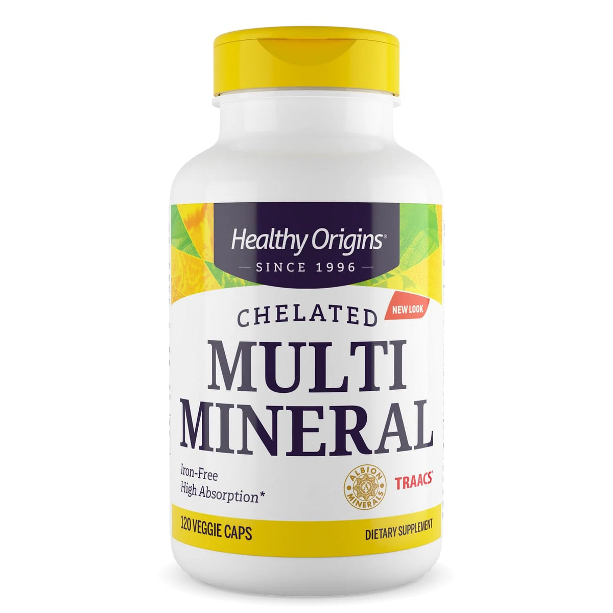 Healthy Origins Chelated Multi Mineral bottle highlighting bioavailable minerals for daily use.
