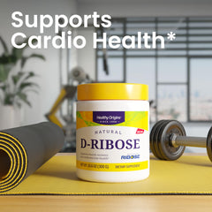 Healthy Origins D-Ribose powder measuring scoop emphasizes simple portion control.