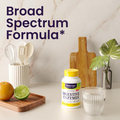 Healthy Origins Digestive Enzymes pour into glass after meals.