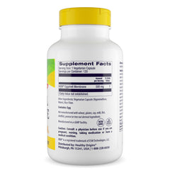Healthy Origins eggshell membrane capsules closeup emphasizes convenient daily joint support.