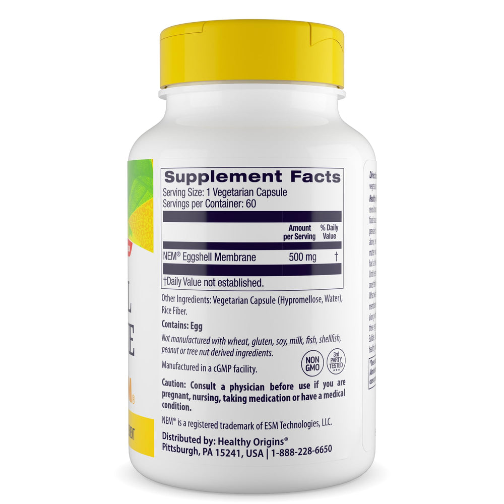 Healthy Origins Eggshell Membrane capsules ready for everyday use.