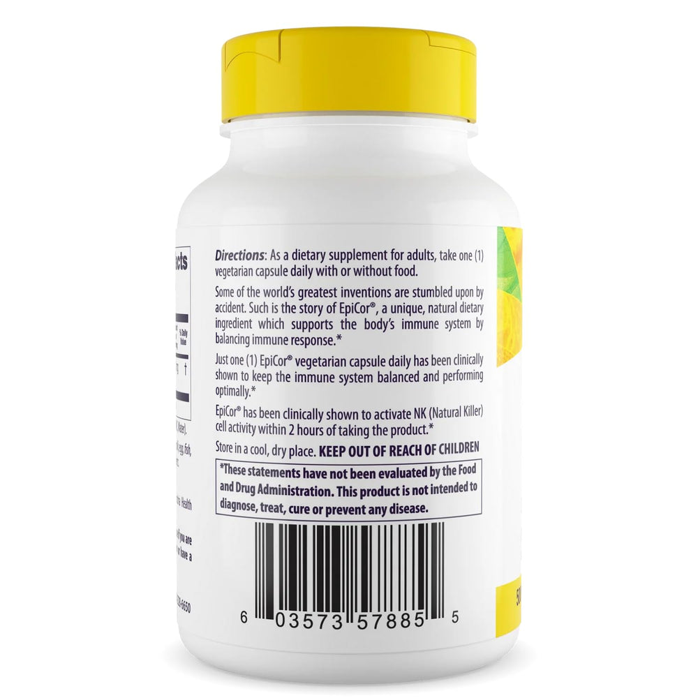 Healthy Origins EpiCor label packaging emphasizing product quality and authenticity