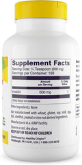 Healthy Origins Inositol Powder scoop release highlights easy integration into smoothies and daily routines.