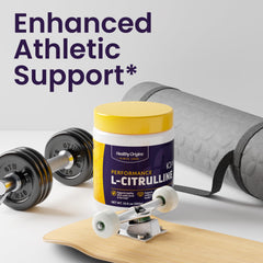 Healthy Origins L-Citrulline scoop demonstrates easy dosing for workouts.