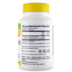 Healthy Origins Setria bottle side with purity-focused label details