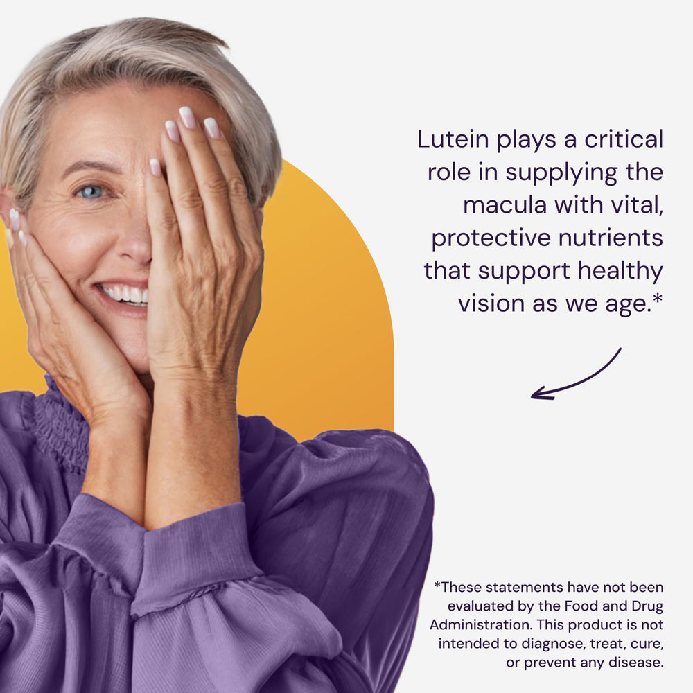 Non-GMO label close-up on Healthy Origins lutein bottle