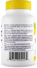 Nattokinase capsules close-up, plant-based gluten-free option for everyday vitality
