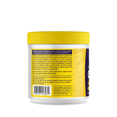 Healthy Origins unflavored creatine powder with convenient scoop for shakes.
