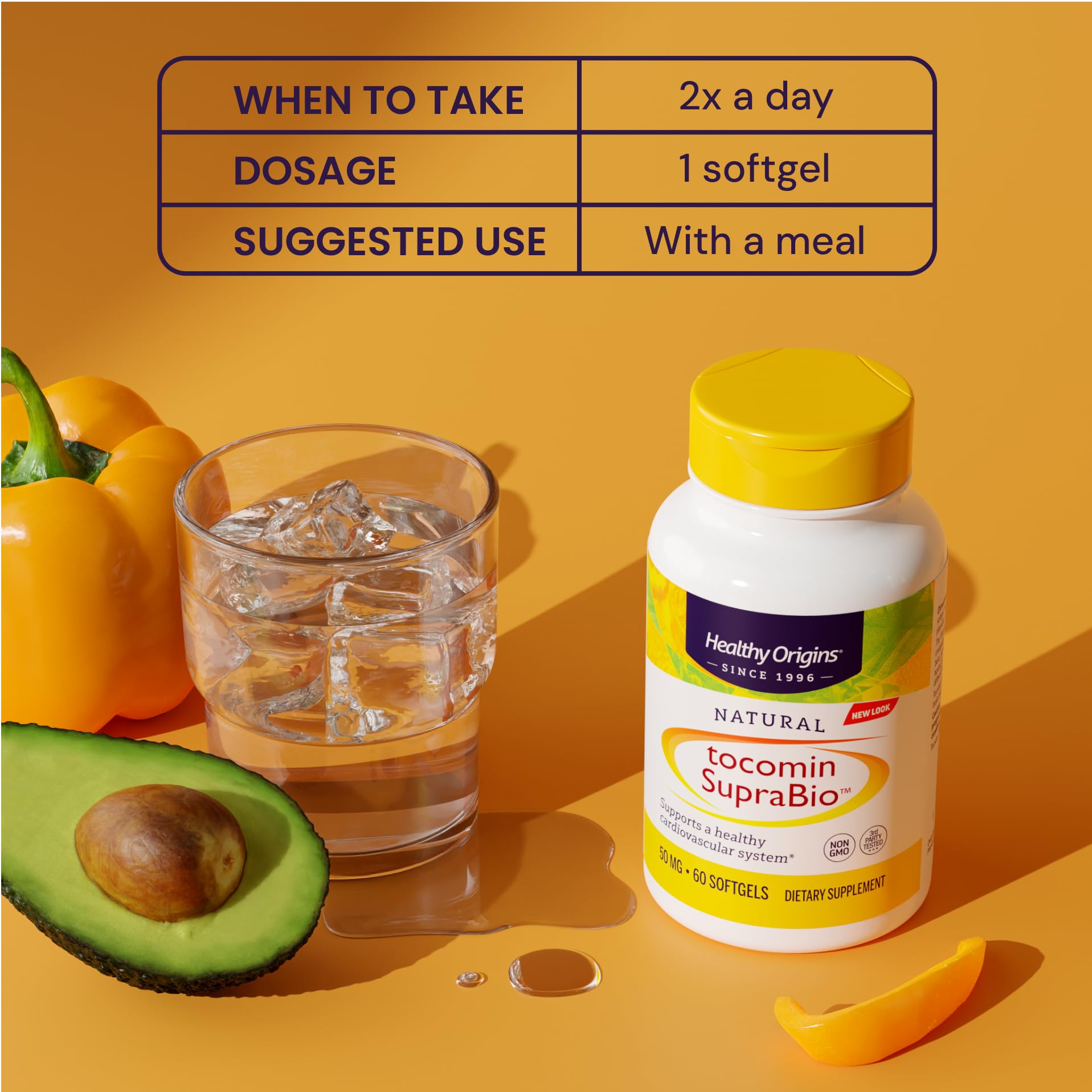 Healthy Origins Tocomin SupraBio ingredients from red palm oil rich in tocotrienols