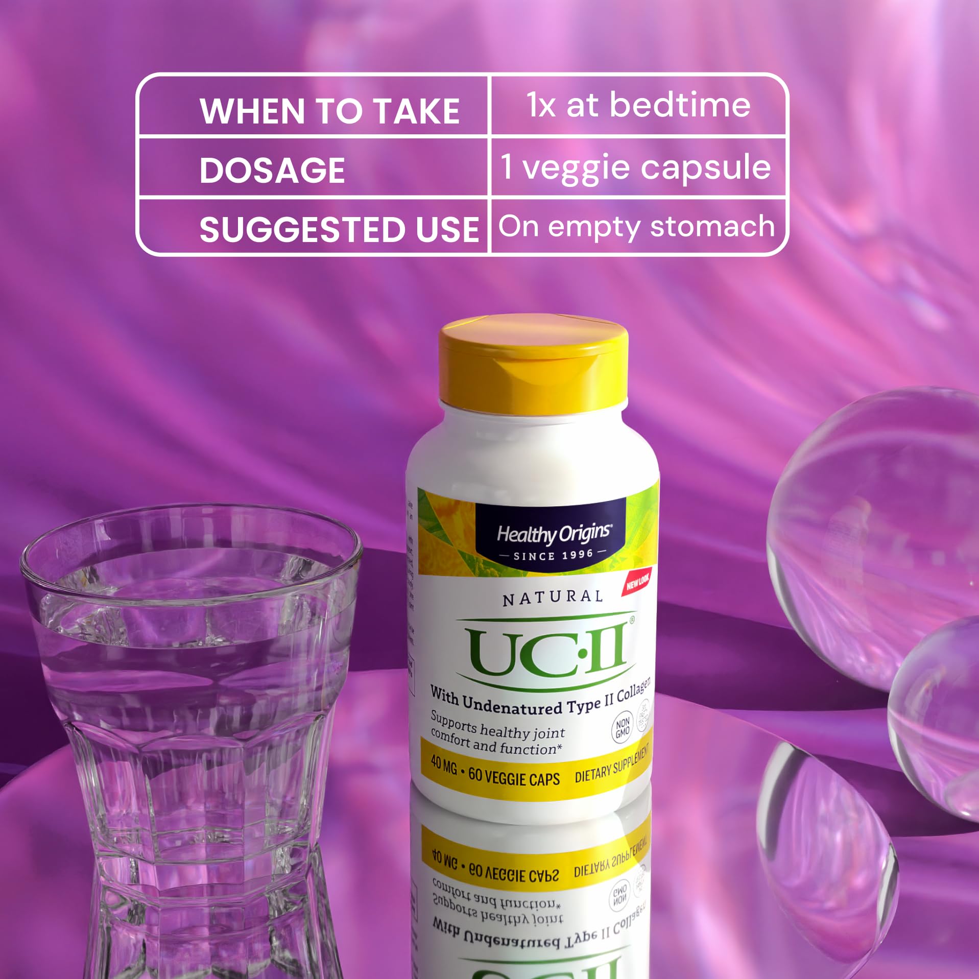 Healthy Origins UC-II manufacturing process detail emphasizing purity and quality.