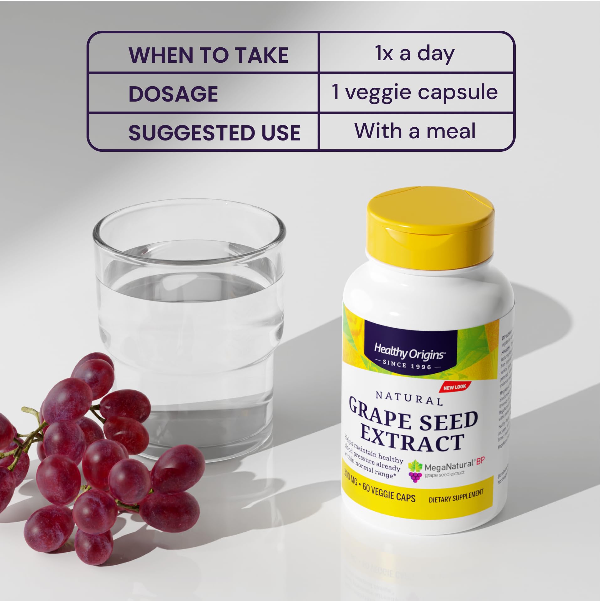 Healthy Origins vegan-friendly label communicates suitability for plant-based diets.