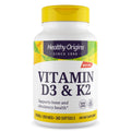 Healthy Origins Vitamin D3 2000 IU + K2 200 mcg Softgels – Bone & Cardiovascular Support, 180 Count