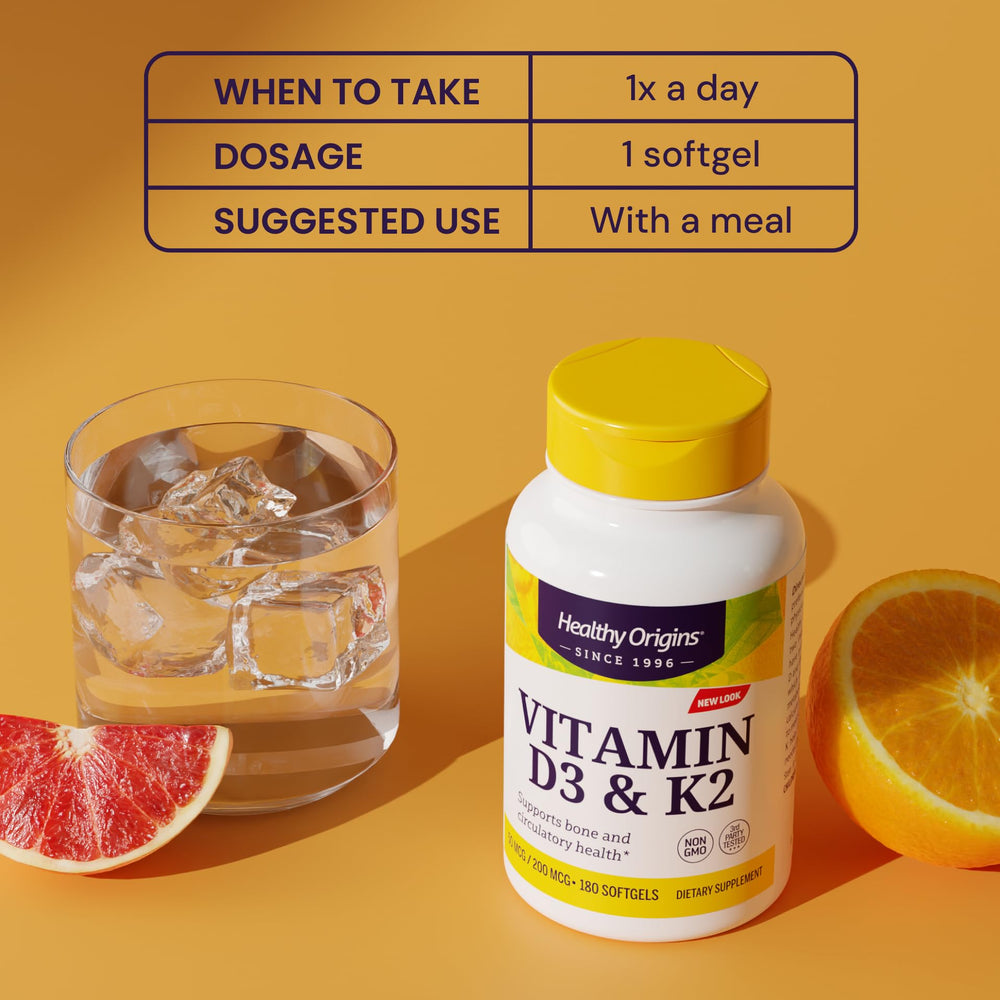 Top view of the bottle with vibrant Healthy Origins branding