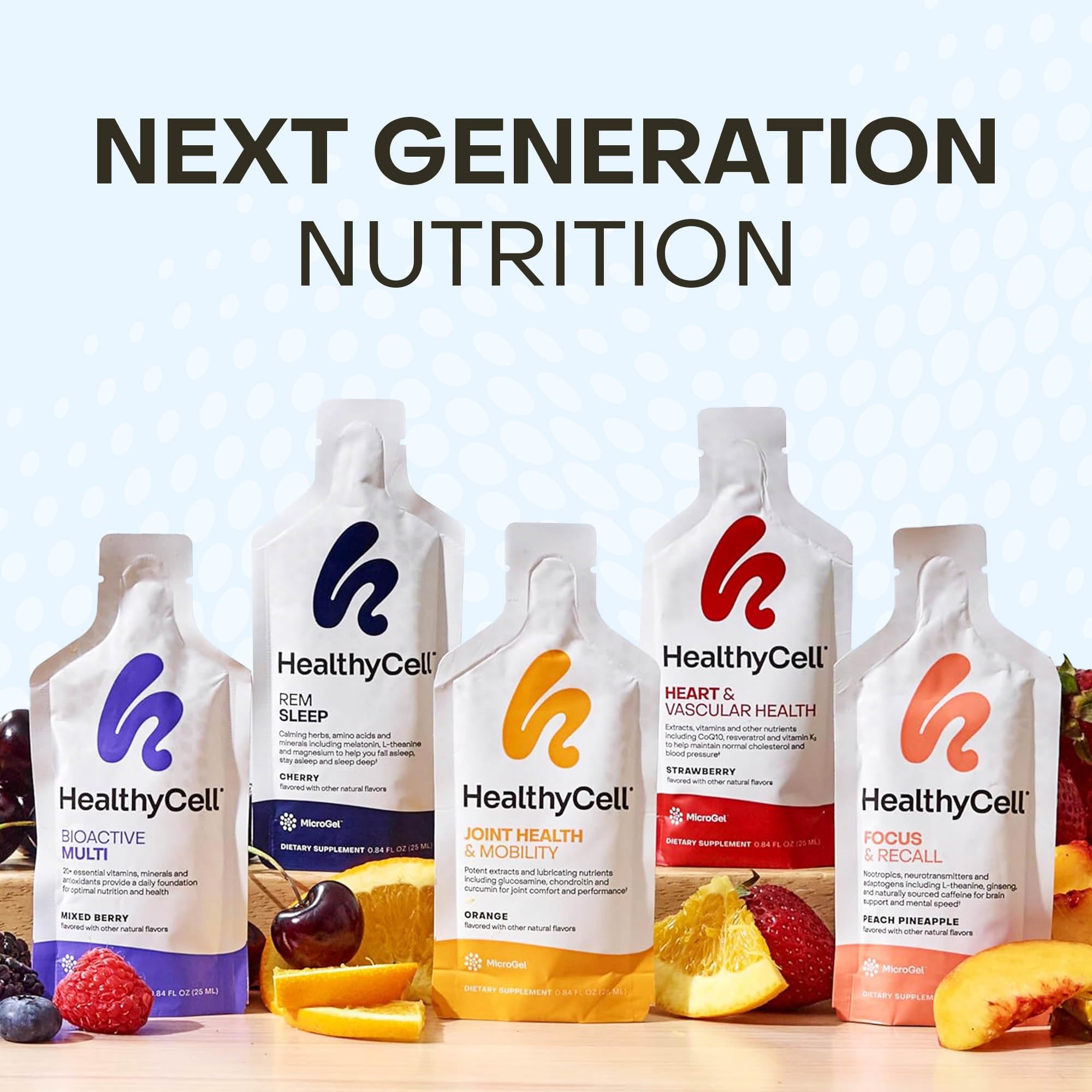 Ingredient-rich formula in gel packs delivers a smooth, portable nutrition option