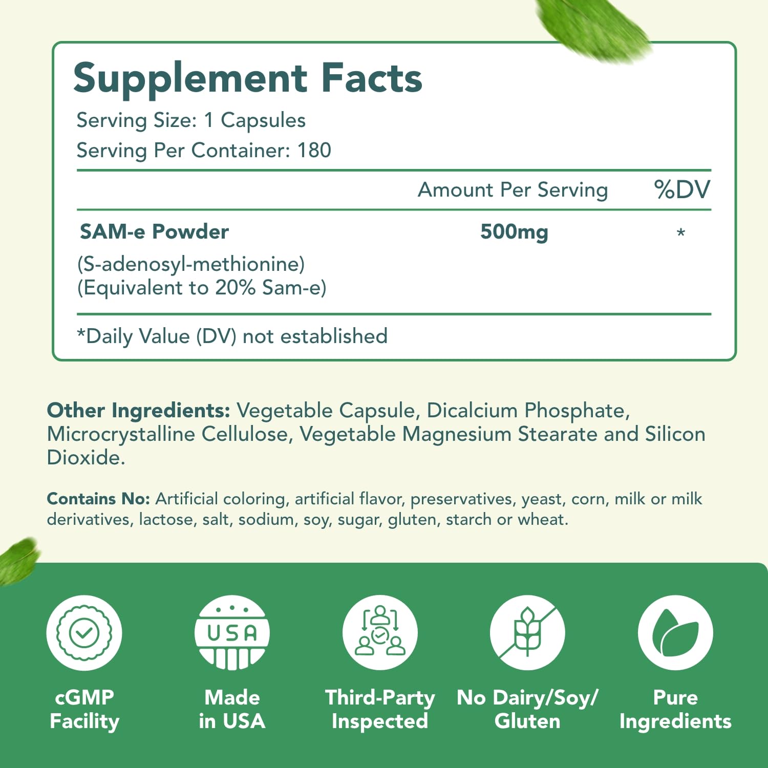 HealthyWayRx SAM-e American Made seal on bottle