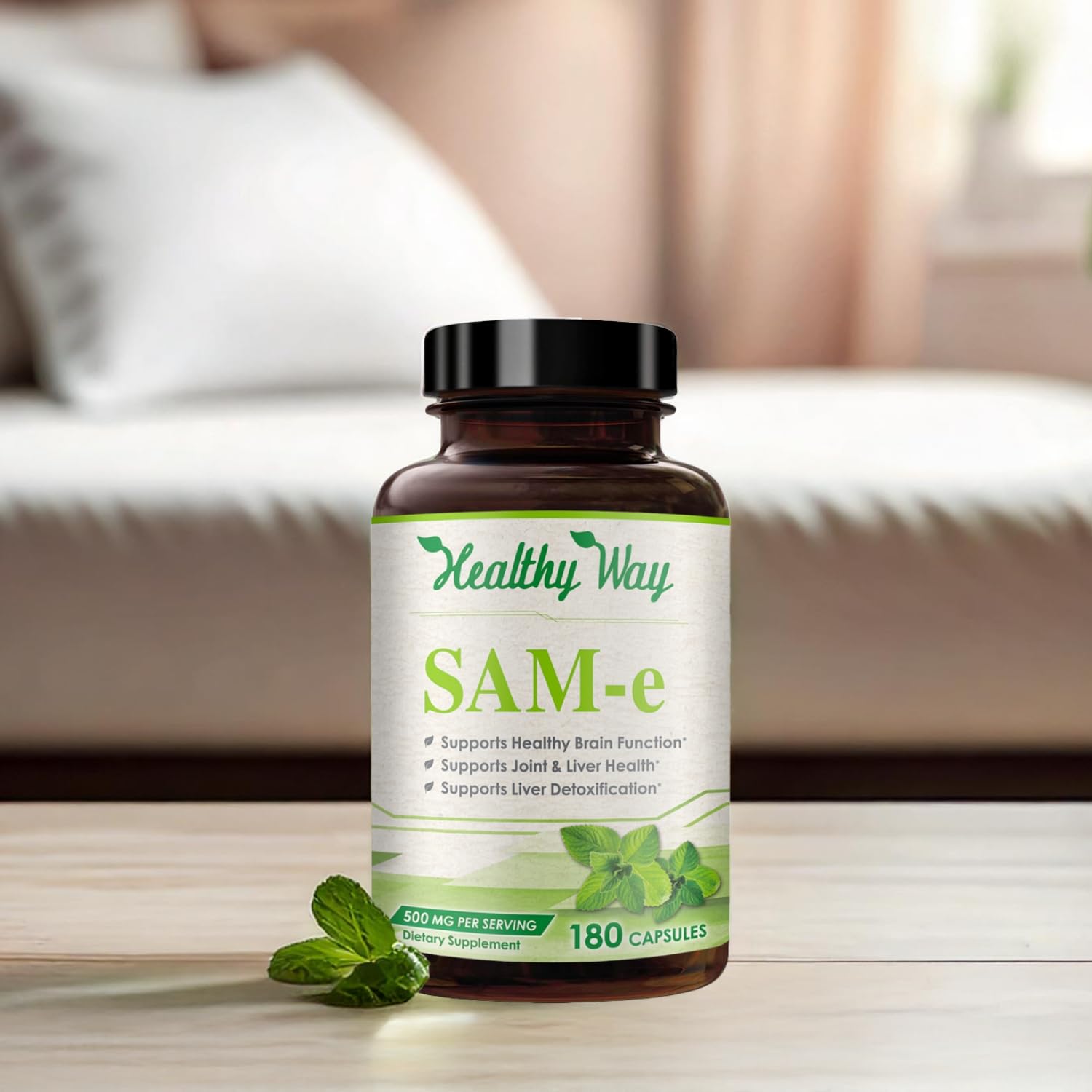 HealthyWayRx SAM-e non-GMO stamp on packaging
