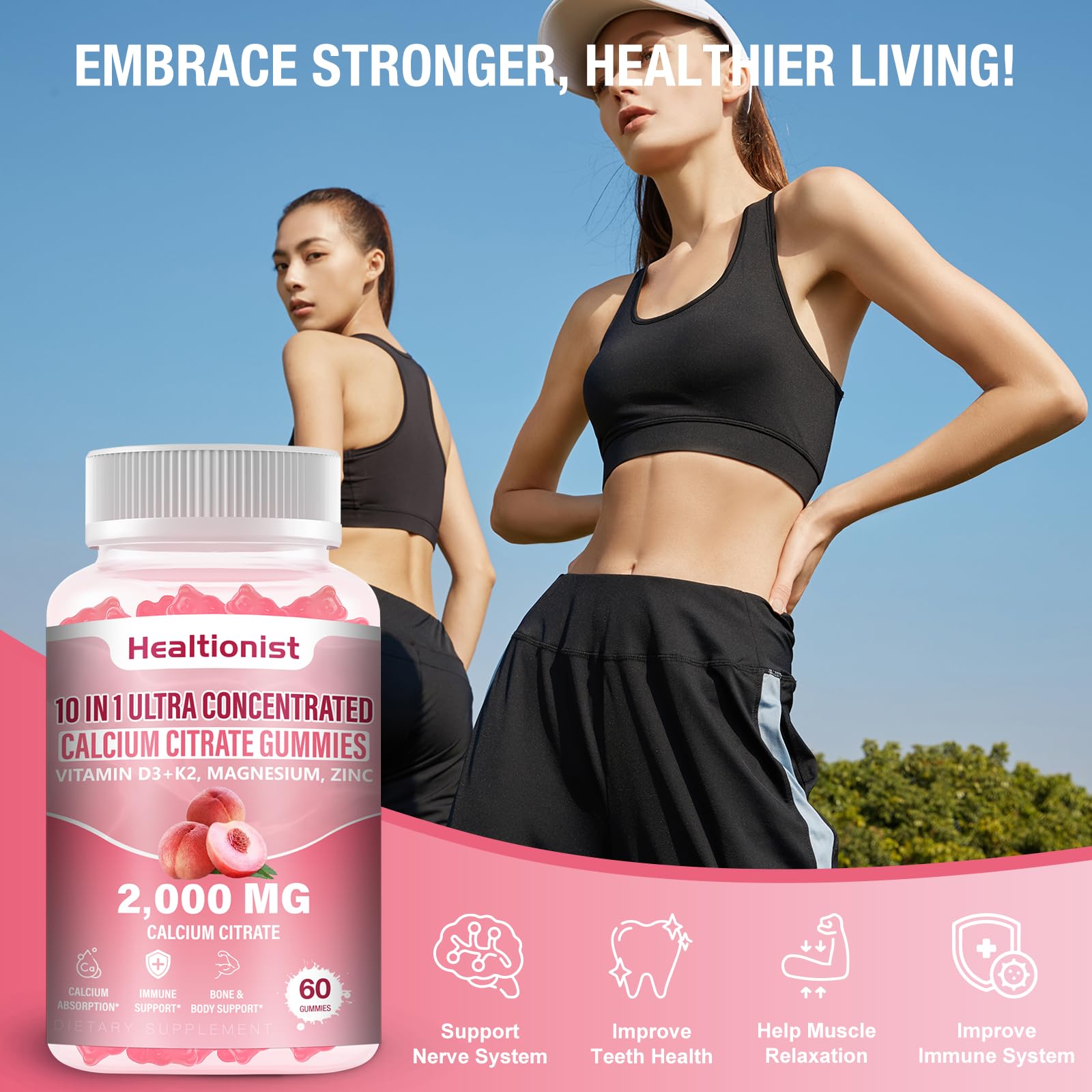Healtionist 2-Pack gummies in morning routine supporting daily wellness