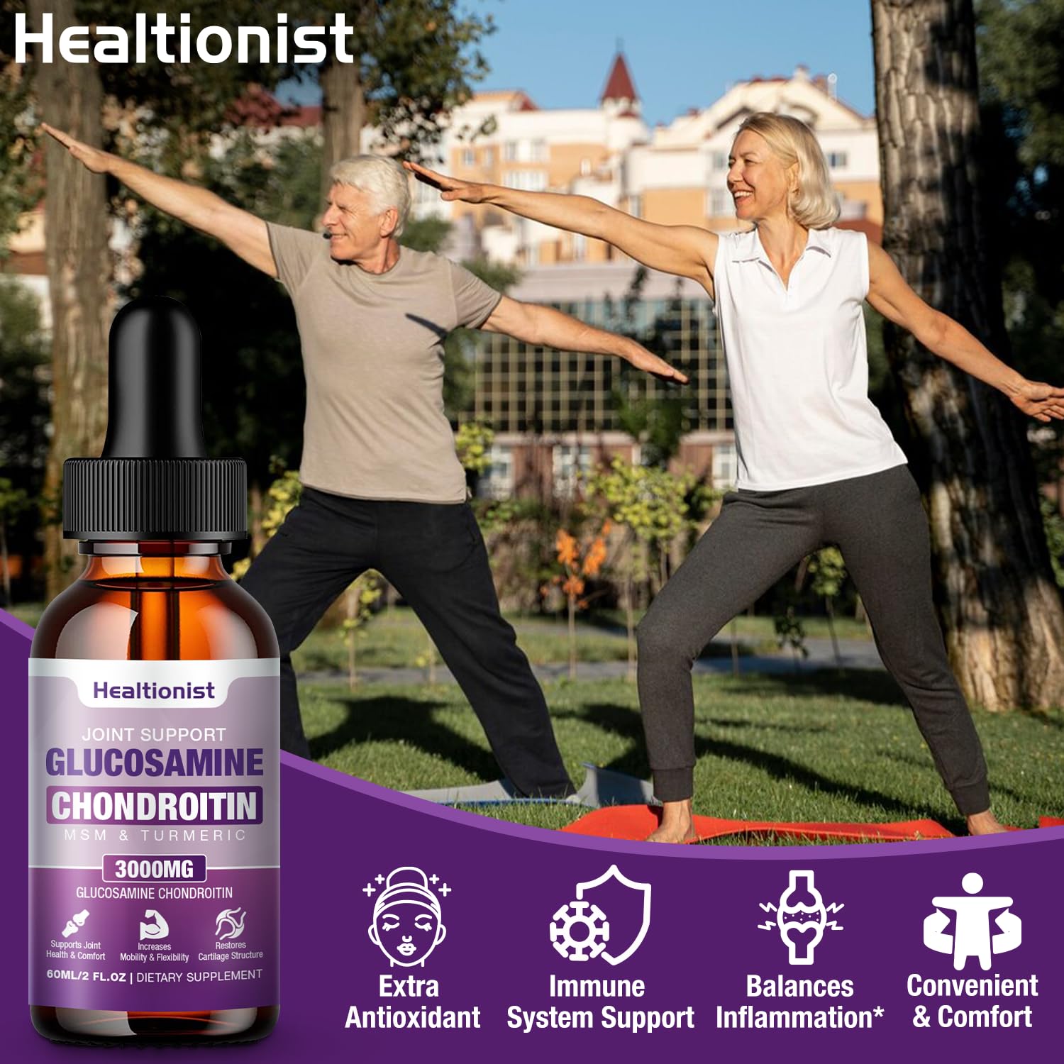 Healtionist bottle with dropper for precise daily dosing