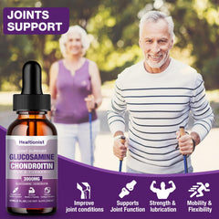Healtionist glucosamine chondroitin liquid drops label with ingredients