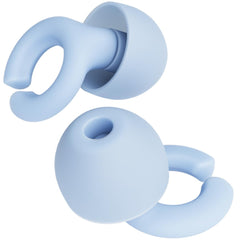 HEAR HUSH HOOPS blue ear plugs with case for travel and quiet rest.
