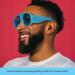 HEAR HUSH HOOPS reusable silicone ear plugs promote eco-friendly, long-lasting use.