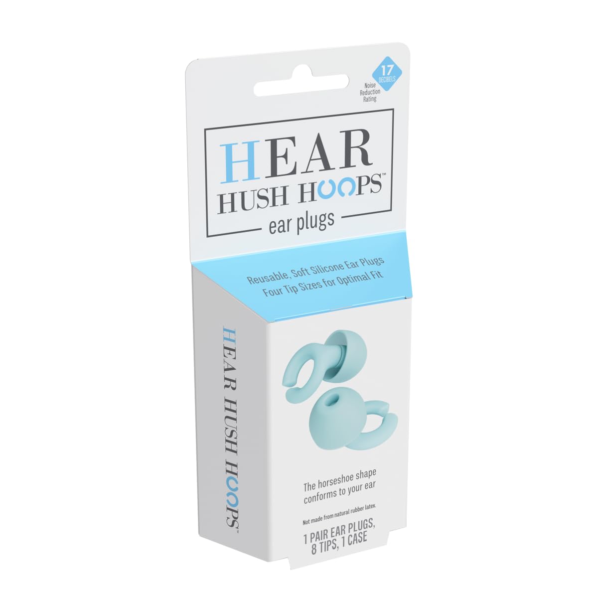 HEAR HUSH HOOPS travel case keeps plugs clean and portable