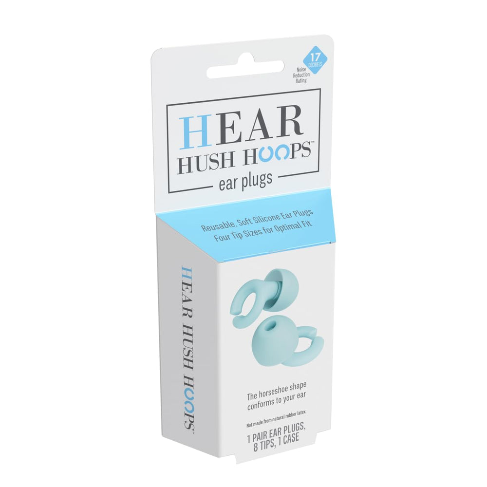 HEAR HUSH HOOPS travel case keeps plugs clean and portable