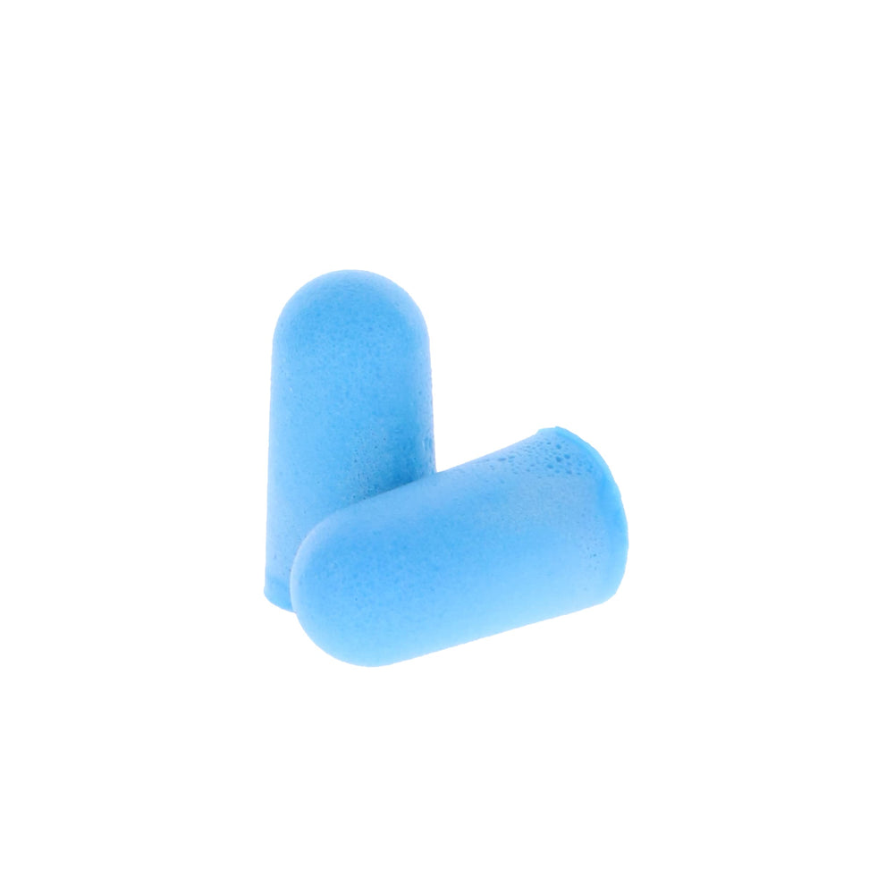 Hearos Xtreme foam ear plugs detail highlighting noise reduction features.