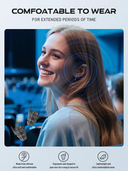 Hearprotek 3-flanged silicone design ensures comfortable fit during long events.