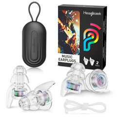 Hearprotek Concert Ear Plugs with purple shells offer discreet protection and clear sound at live events.