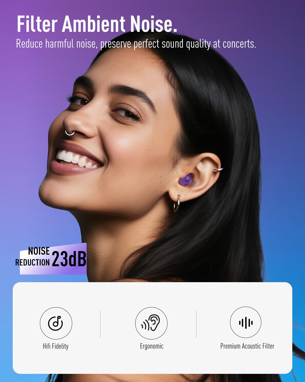 Hearprotek standard-size ear plugs deliver reliable protection with crisp sound