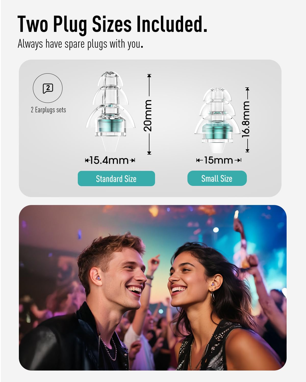 In-concert environment highlighting sound awareness with reduced volume.