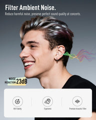 Hearprotek ear plugs small size for discreet, comfortable fit during performances