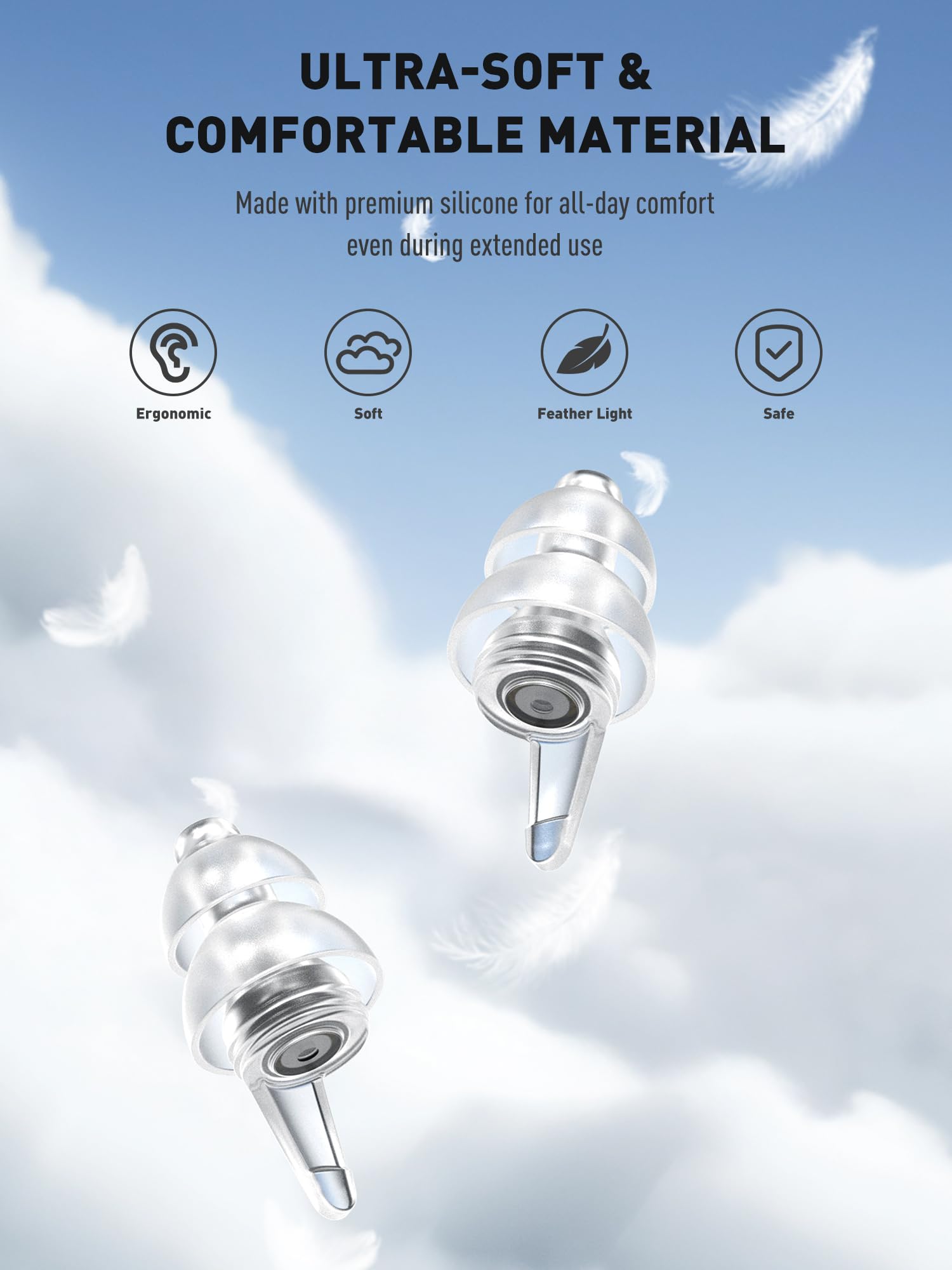 Hearprotek elongated pull tab for easy removal