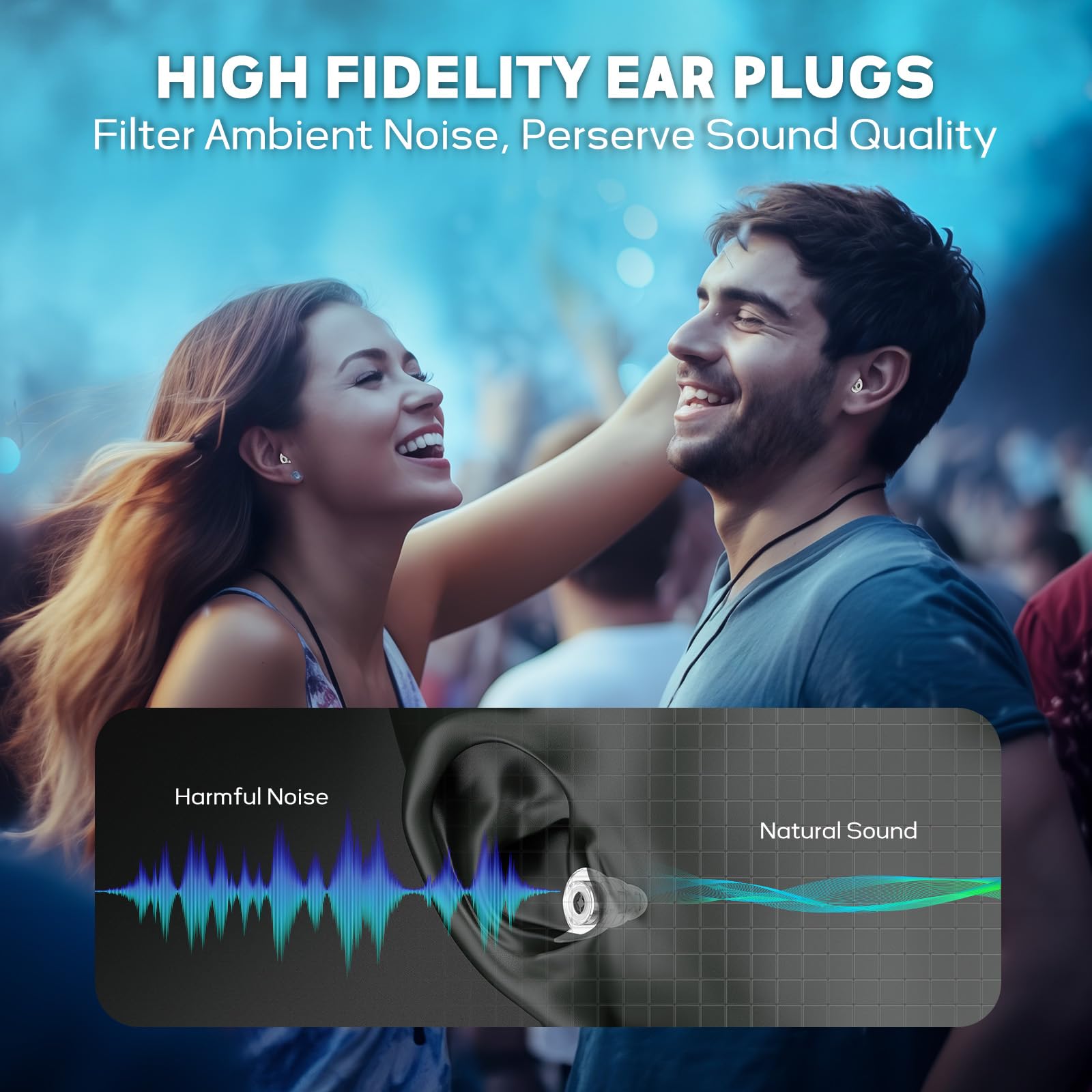Soft silicone comfort fit for Hearprotek Hi-Fi Spirit plugs