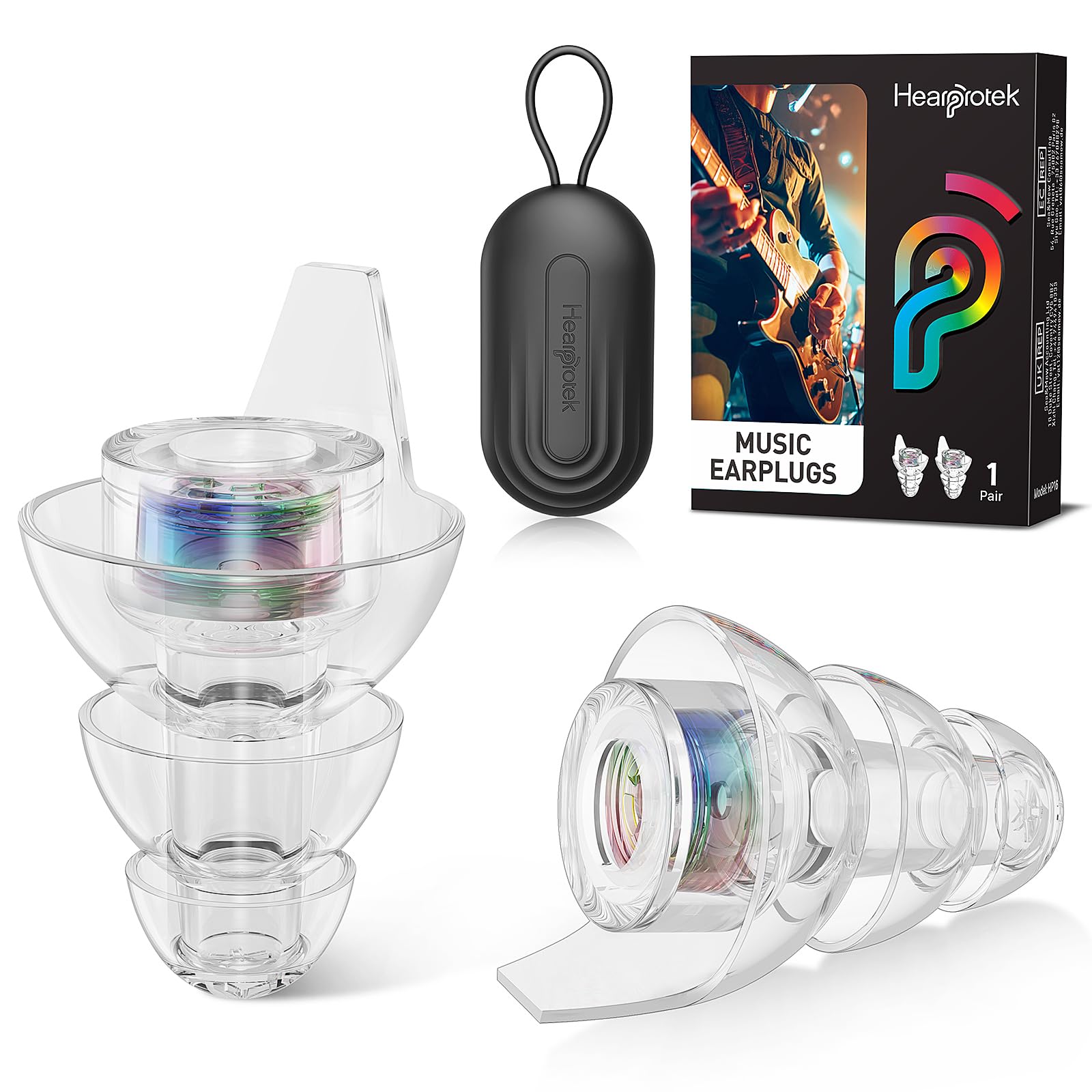 Hearprotek Hi-Fi Spirit earplugs case for portable protection on the go.