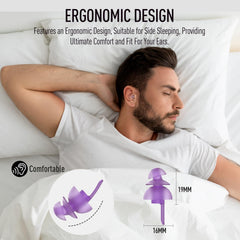 Hearprotek Sleeping Ear Plugs three-layer flange design for side sleepers