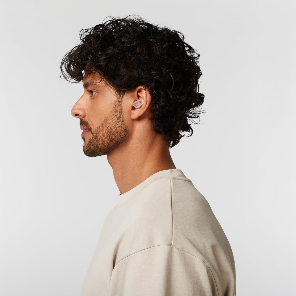 Hears One ear plugs in a cafe help focus without blocking the world.
