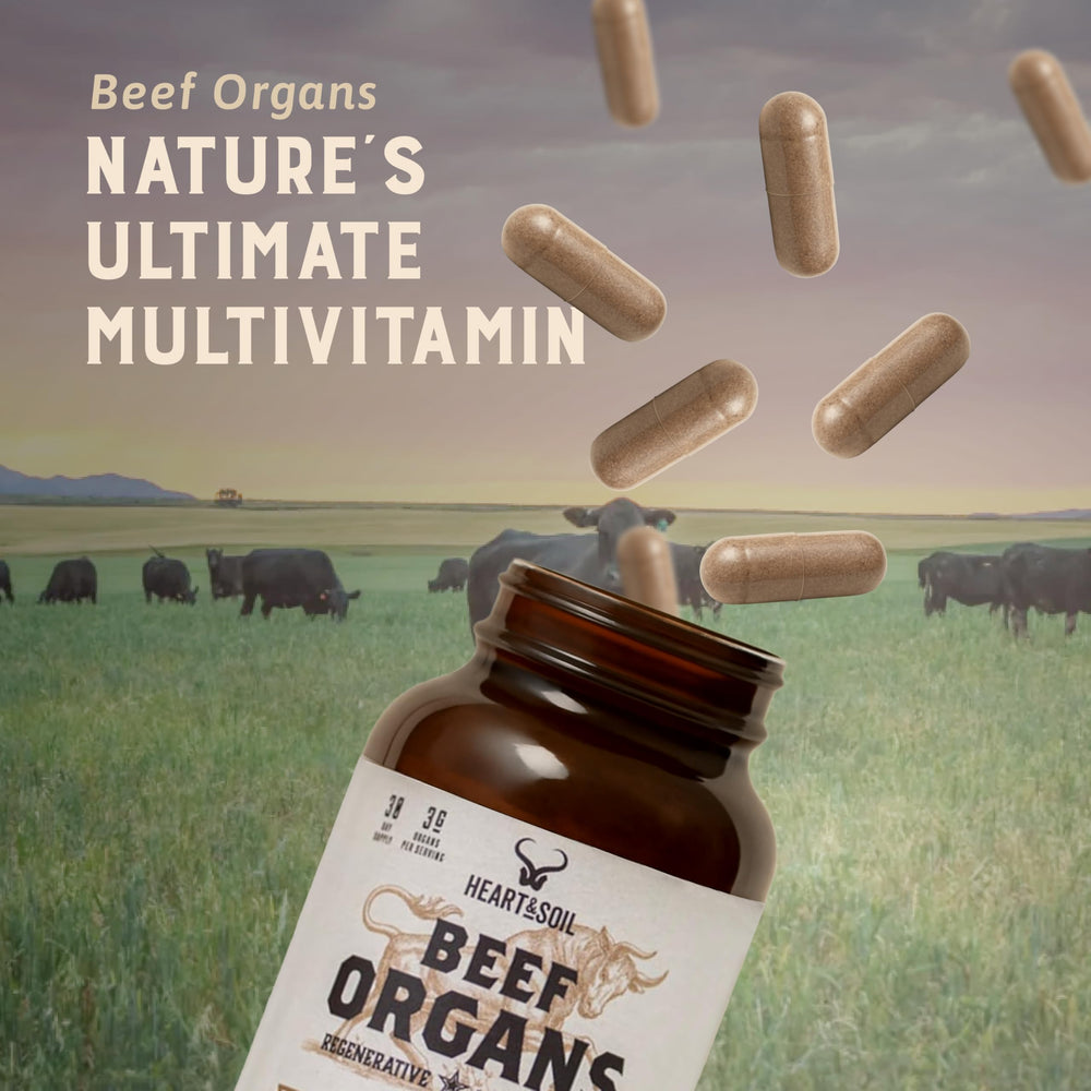 HEART & SOIL glass bottle emphasizes sustainable packaging for eco-conscious shoppers.