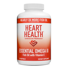 Heart Health Cardiovascular Maintenance bottle front showing lemon flavor for easy daily omega-3 intake.