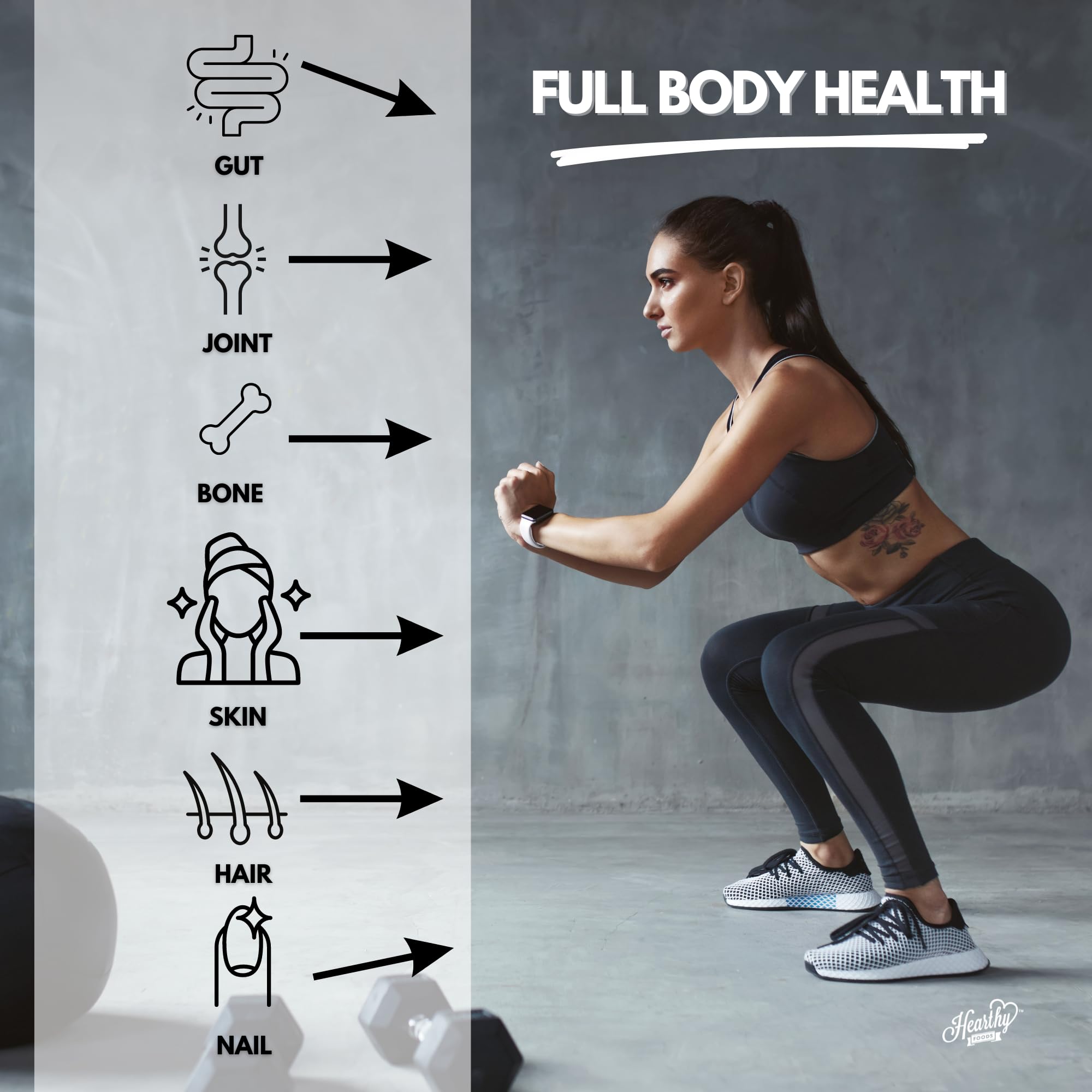 HEARTHY FOODS collagen powder dissolves easily in liquids for smooth mixes