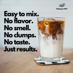 HEARTHY FOODS collagen powder pour into coffee to elevate morning ritual