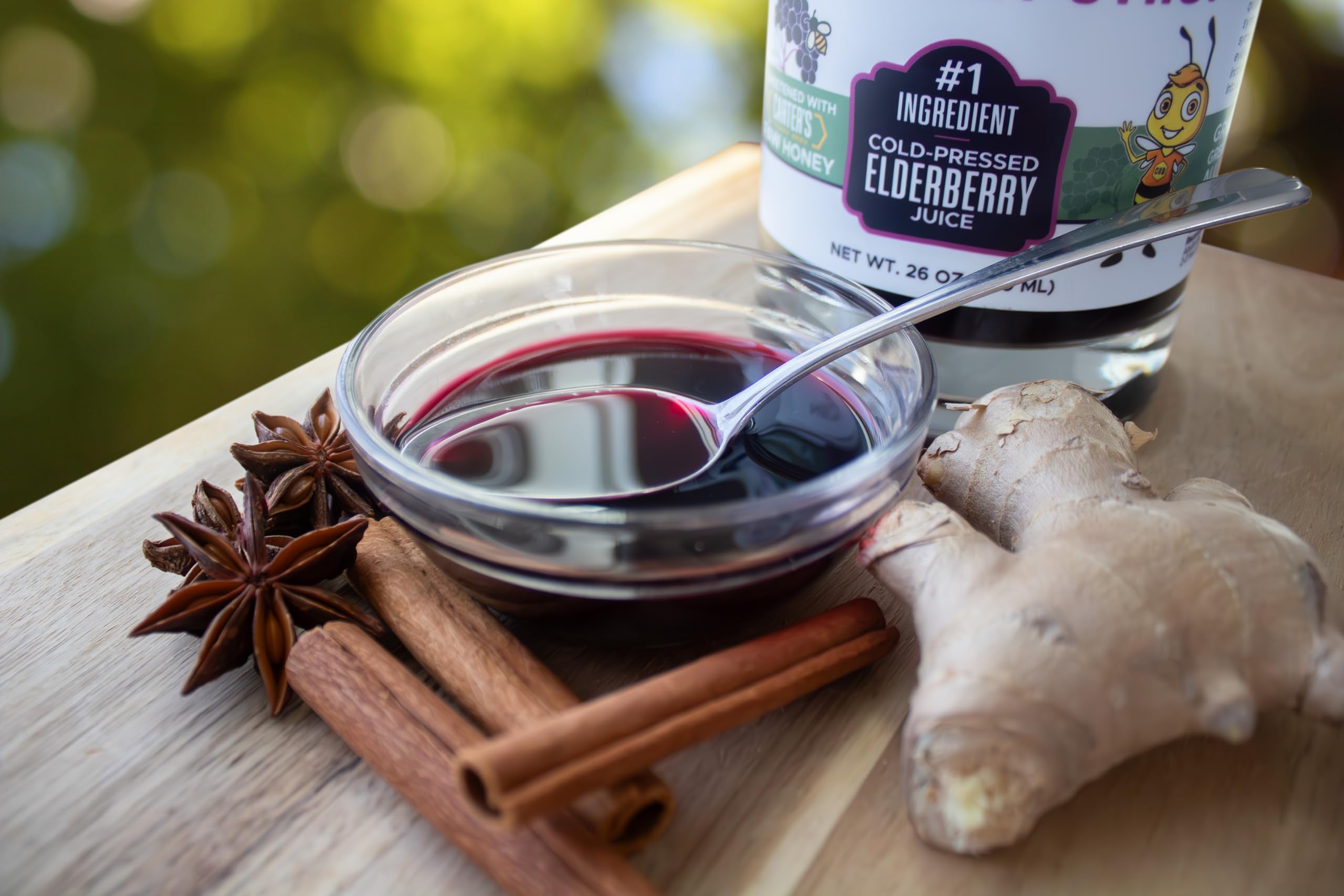 Heartland Organic Elderberry Syrup third-party testing badge signals potency.