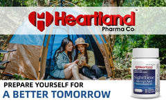 Heartland Pharma Diphenhydramine dosing graphic for occasional sleeplessness guidance.