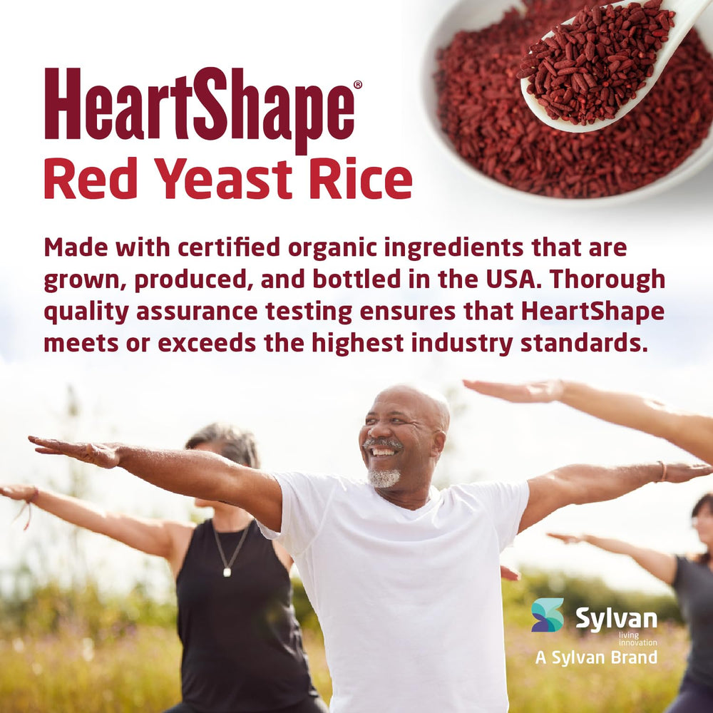 HeartShape Red Yeast Rice 240 Count bottle top showing secure packaging