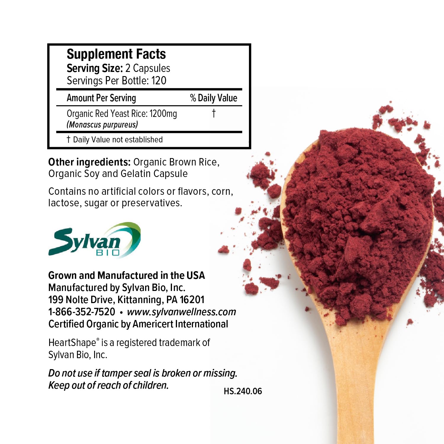 HeartShape Red Yeast Rice 240 Count pour into a glass for easy dosing